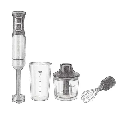 Amazon Basics 500 Watt Multi-Speed Immersion Hand Blender