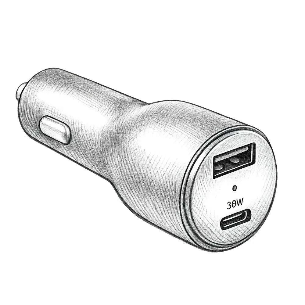 Amazon Basics Fast-Charging Car Charger Dual-Port
