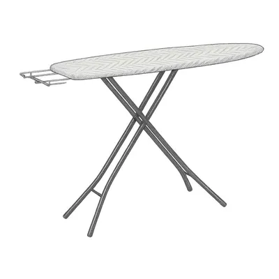 Amazon Basics Full-Size Ironing Board Fold-Up, Chevron Cover