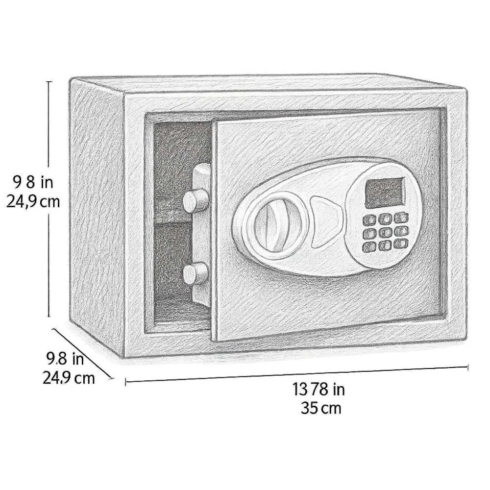 Amazon Basics Steel Security Safe and Lock Box with Electronic Keypad