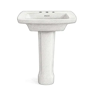 American Standard Edgemere Widespread Pedestal Sink Top