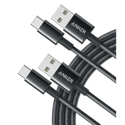 Anker Premium Nylon USB-C to USB-A Cable (2-Pack)