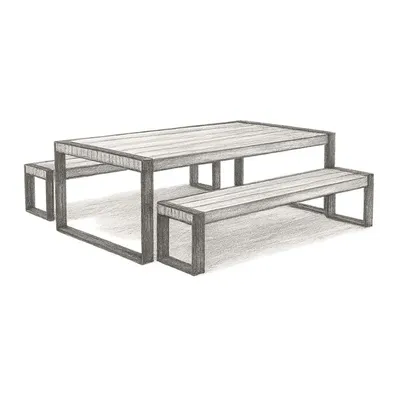 Article Lubek Tuscan Brown Dining Set