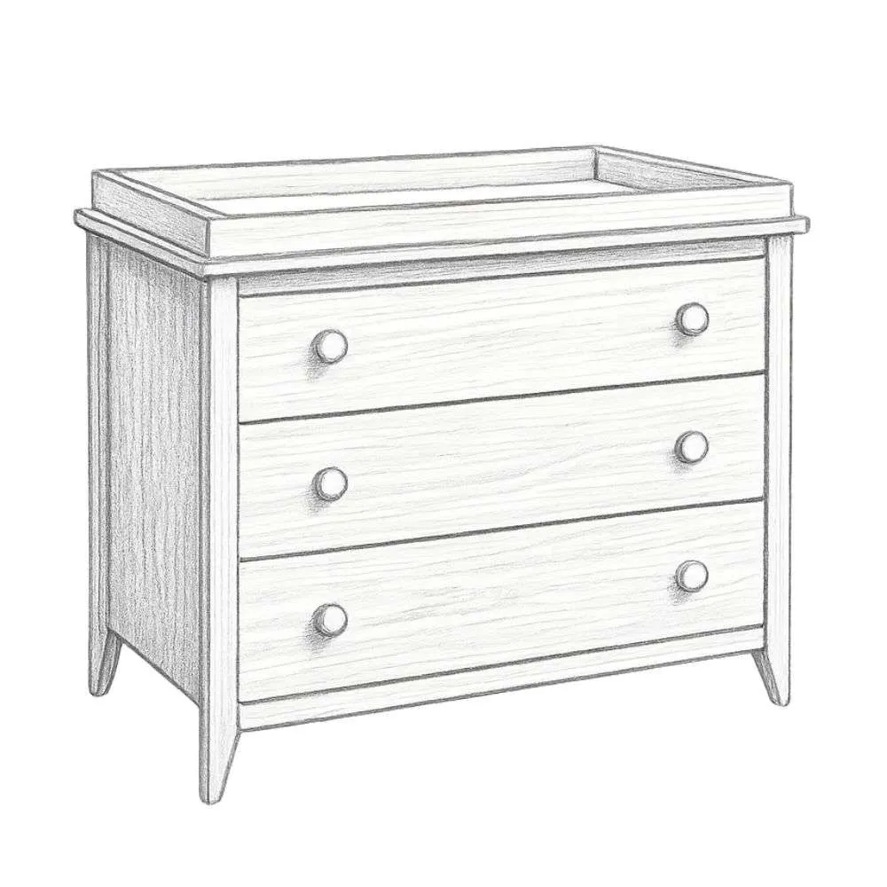 Babyletto Sprout 3-Drawer Changer Dresser with Removable Changing Tray