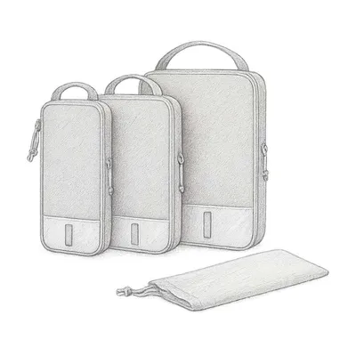 Bagsmart Compression Packing Cubes Set (Pack of 4)