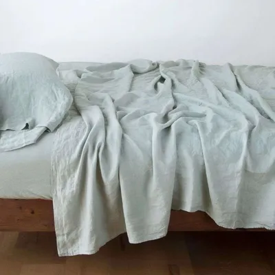 Bella Notte Linen Flat Sheet (Queen Size)