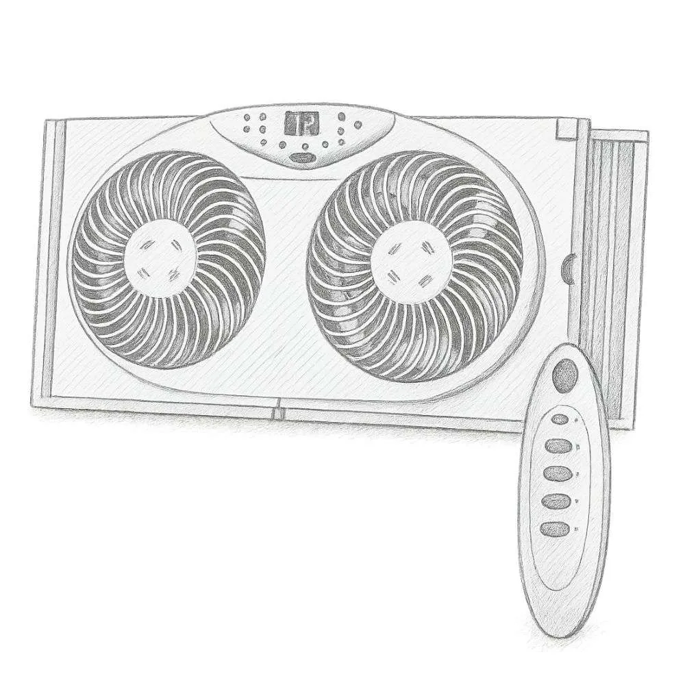 Bionaire Twin Window Fan with Reversible Airflow