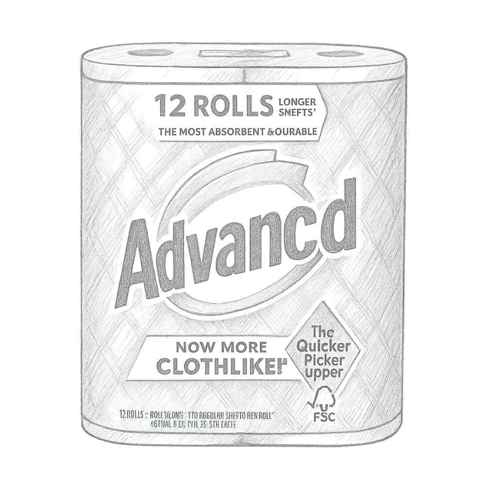 Bounty Advanced Paper Towels - 2 Ply (Pack of 12)