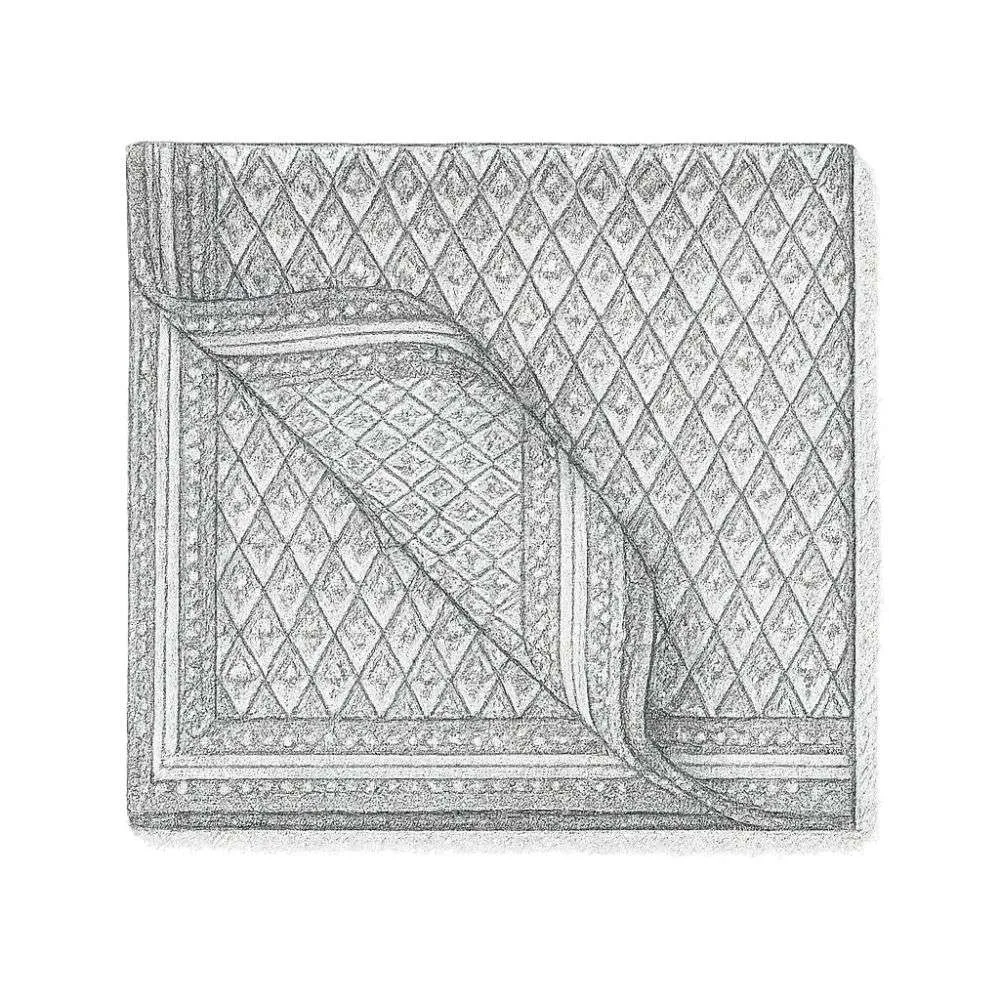 Brunello Cucinelli Silk Pocket Square with Geometric Design