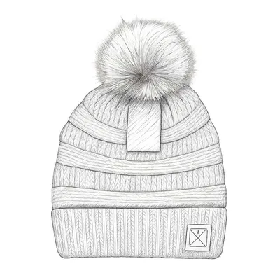 C.C Beanie Fur Pom HAT43 Beanie