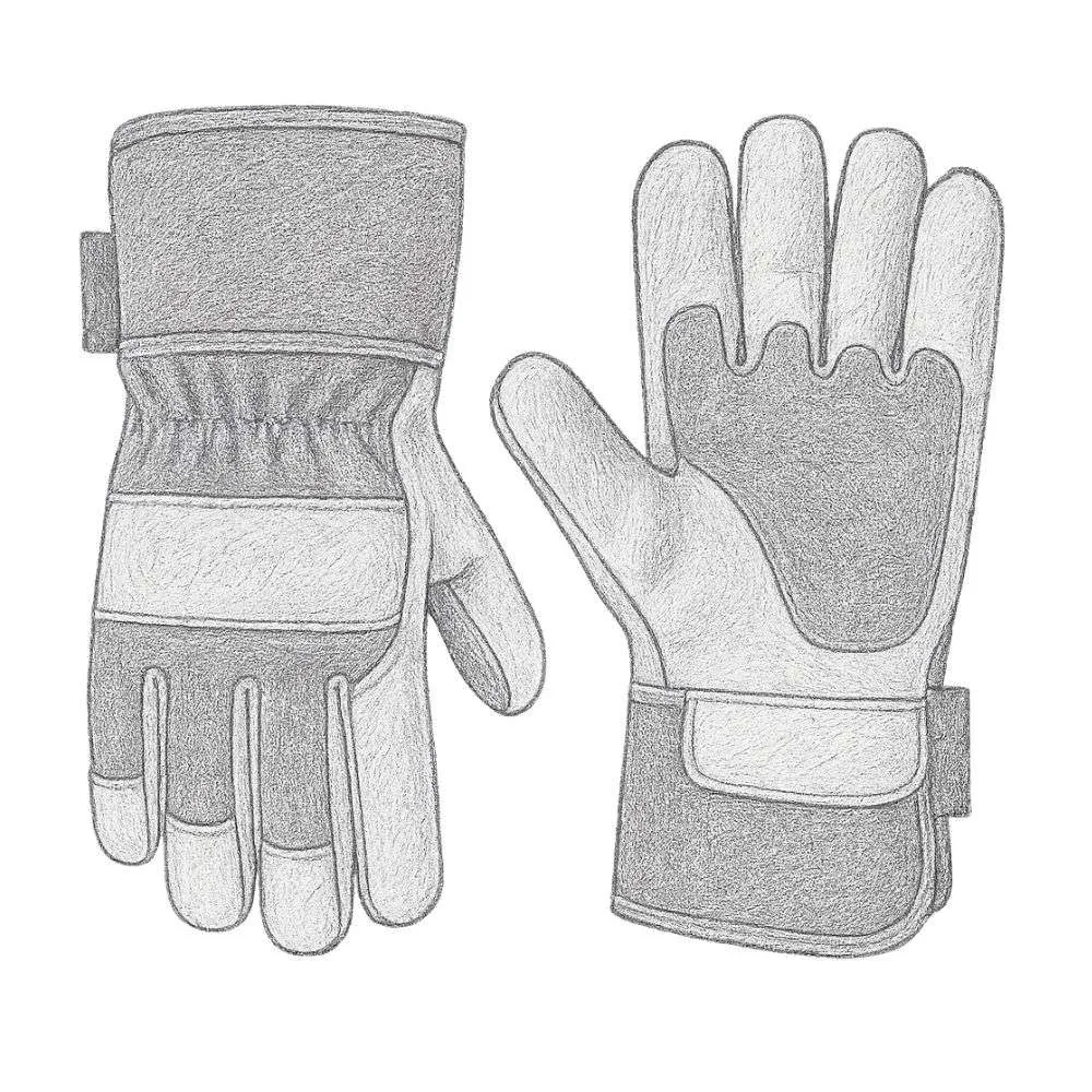Carhartt Insulated Grain Leather Safety Cuff Work Gloves