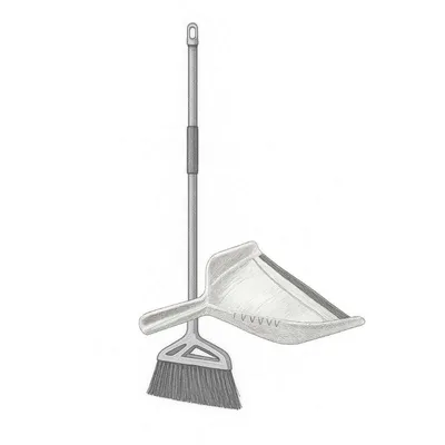 Casabella ToughSweep Broom and Dustpan (Extra Large)
