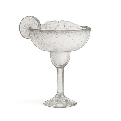 Crate and Barrel Pacifico Blue Rim Margarita (Single Glass)