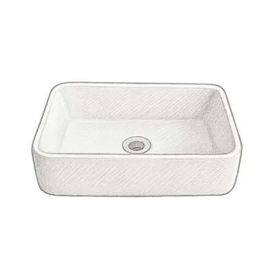 DeerValley Ally Rectangle Vessel Bathroom Sink