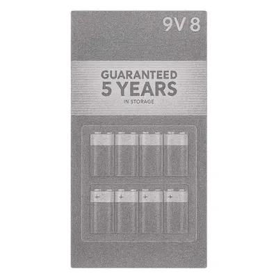 Duracell 9V Alkaline Batteries (Pack of 8)
