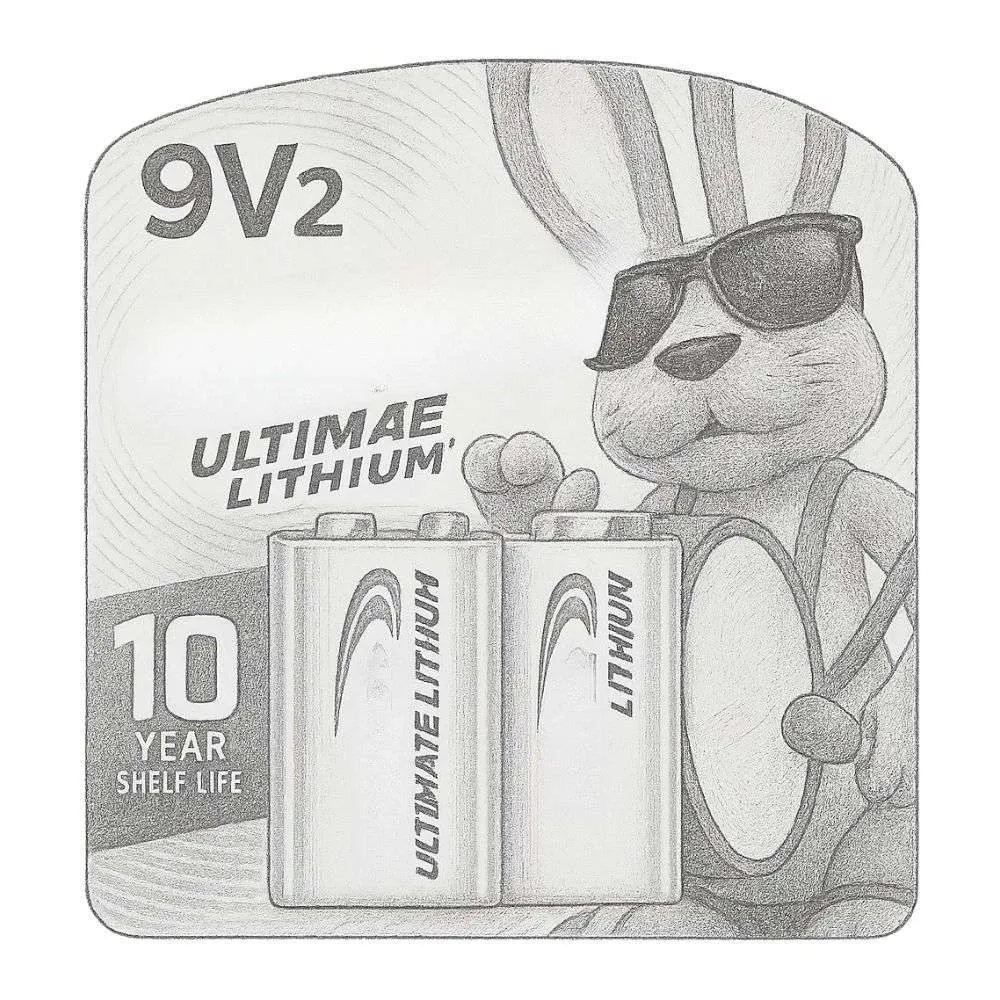 Energizer 9V Ultimate Lithium Batteries (Pack of 2)