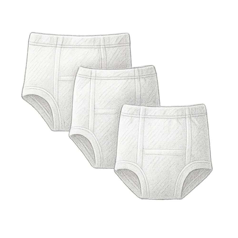 Gerber Childrenswear 3-Pack White Training Pants
