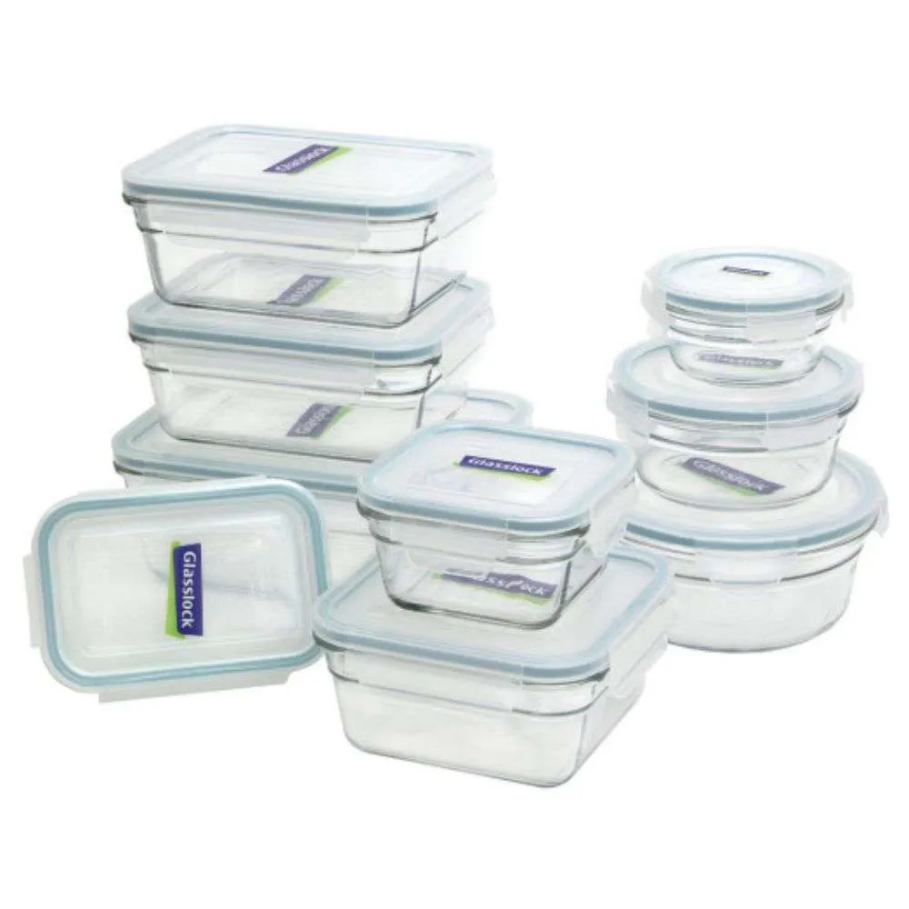 Glasslock Oven Safe Box Set (Set of 18 pieces)