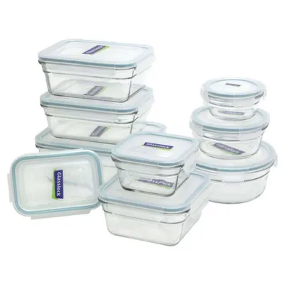 Glasslock Oven Safe Box Set (Set of 18 pieces)