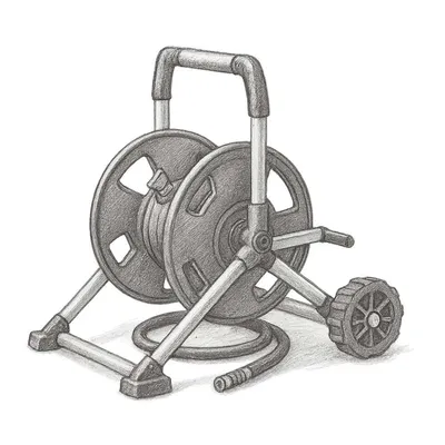 Gorilla Aluminum Zero Rust Mobile Hose Reel (175 ft.)