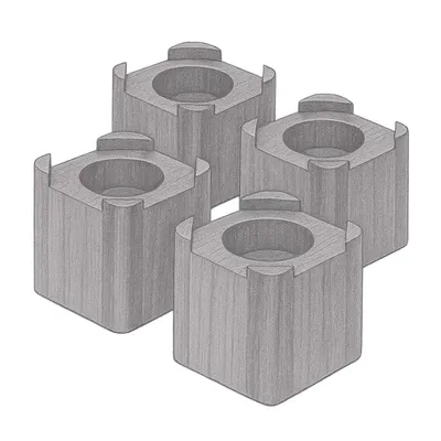 Honey-Can-Do Wood Bed Lifts-Light Finish (1 Set of 4 Pieces)