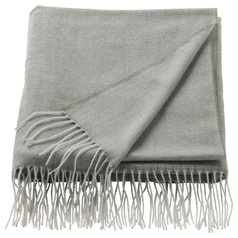 IKEA HOLMVI Throw Light Gray