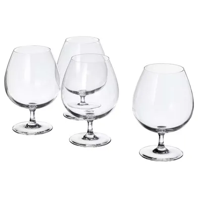 IKEA Storsint Brandy Clear Glass 25 oz (Set of 4)