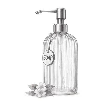 JASAI Clear Glass Soap Dispenser