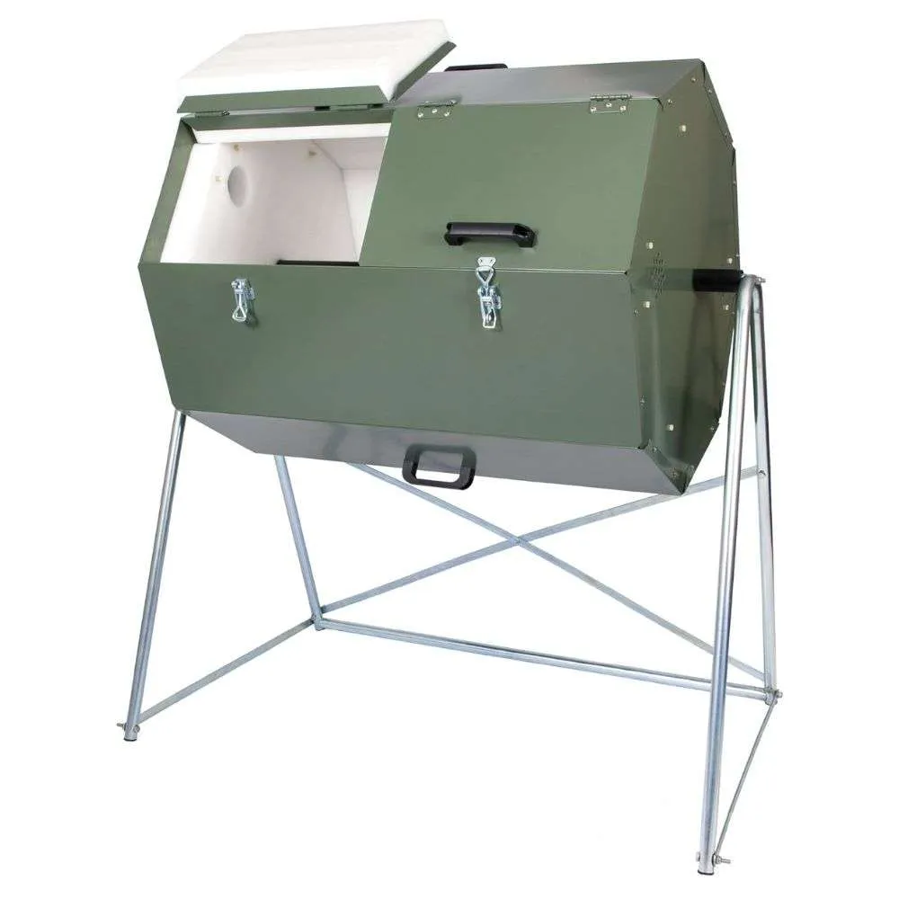 Jora Composter Outdoor Dual Chamber Compost Tumbler (70 Gallon)