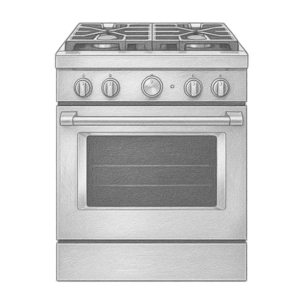 KitchenAid® 30'' Smart Commercial-Style Dual Fuel Range with 4 Burners