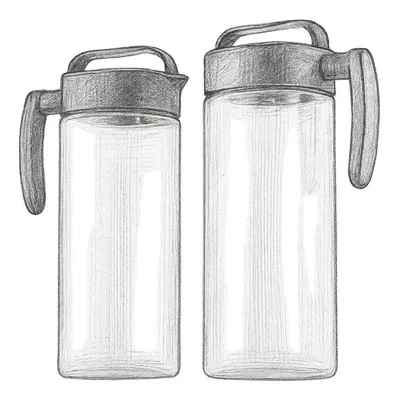 Komax 2 Quart Large Pitchers (Set of 2)
