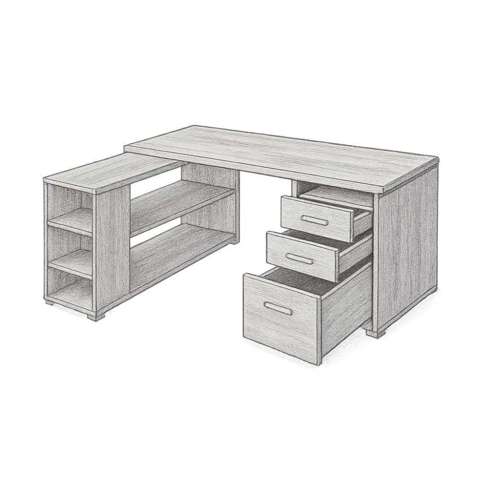 Mercury Row L-Shape Home Office Computer Desk