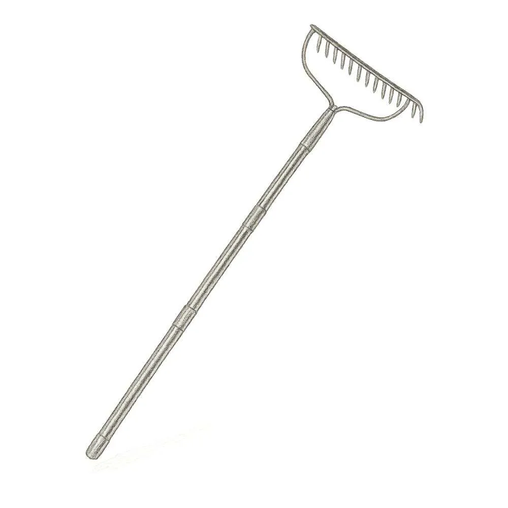 MIYA Garden Bow Rake with 60" Stainless Steel Handle