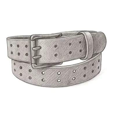 Nohma Leather Double Prong Retro Style Leather Belt
