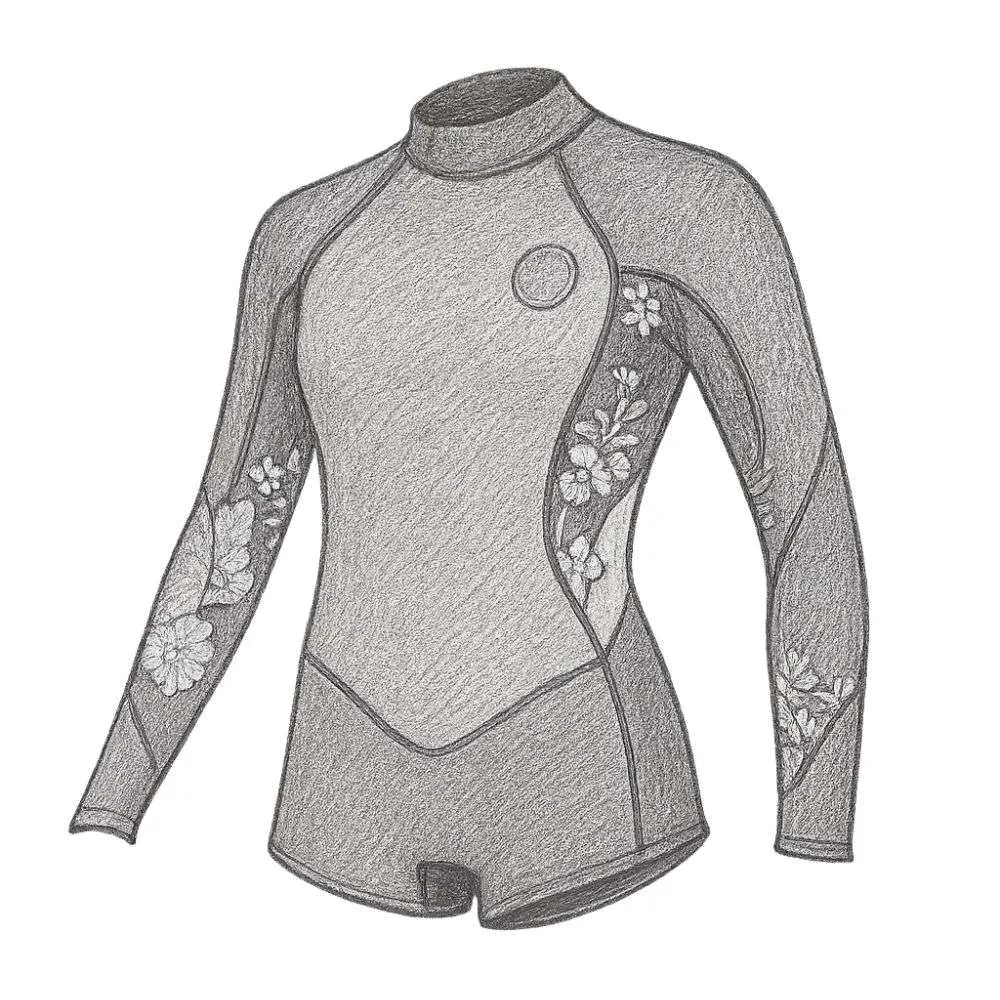 O'Neill Girl's Bahia 2 MM Back Zip Long Sleeve Surf Women's Wetsuit Springsuit