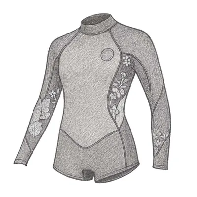 O'Neill Girl's Bahia 2 MM Back Zip Long Sleeve Surf Women's Wetsuit Springsuit