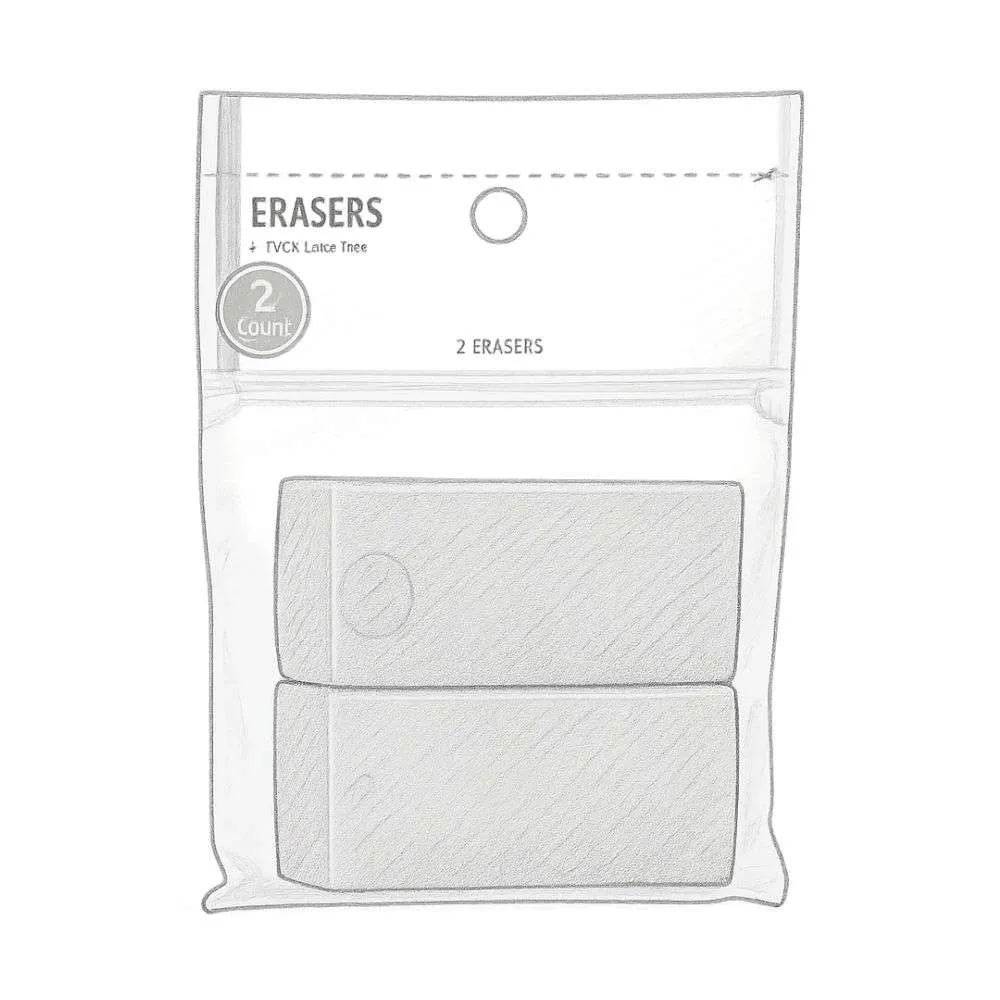 Pen+Gear Pink Block Erasers (2 Count)