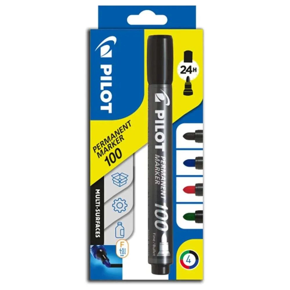 Pilot Permanent Marker 100 (4 Count)
