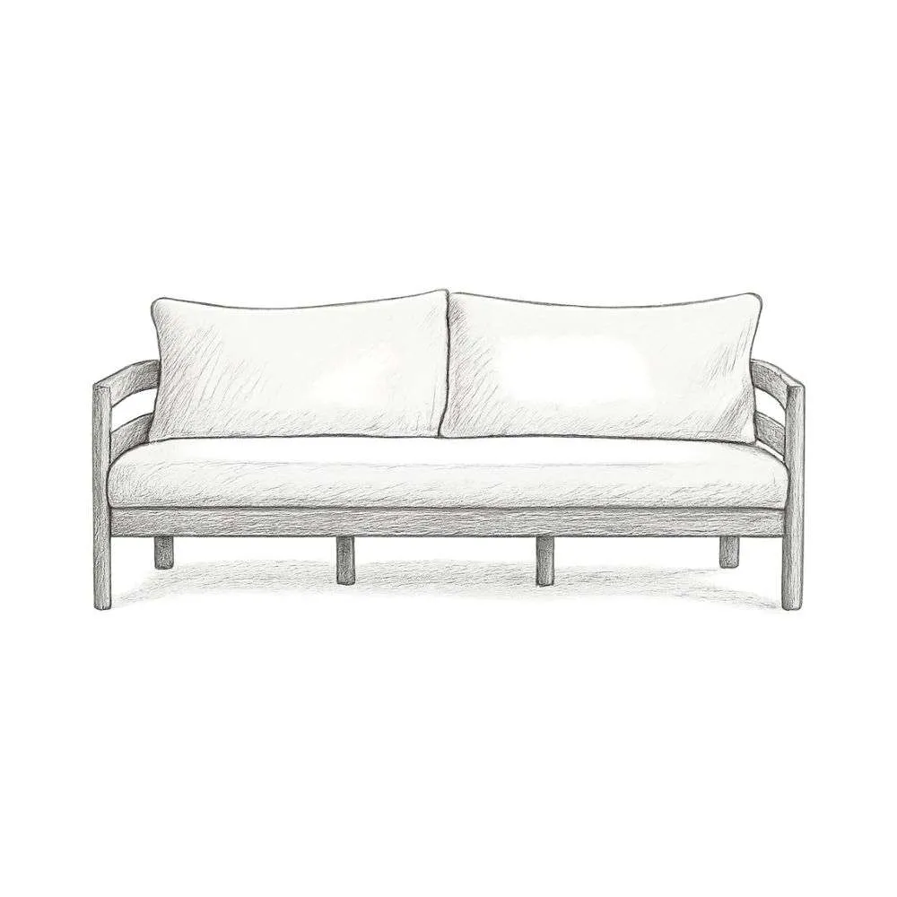 Pottery Barn Woodside Eucalyptus Outdoor Sofa