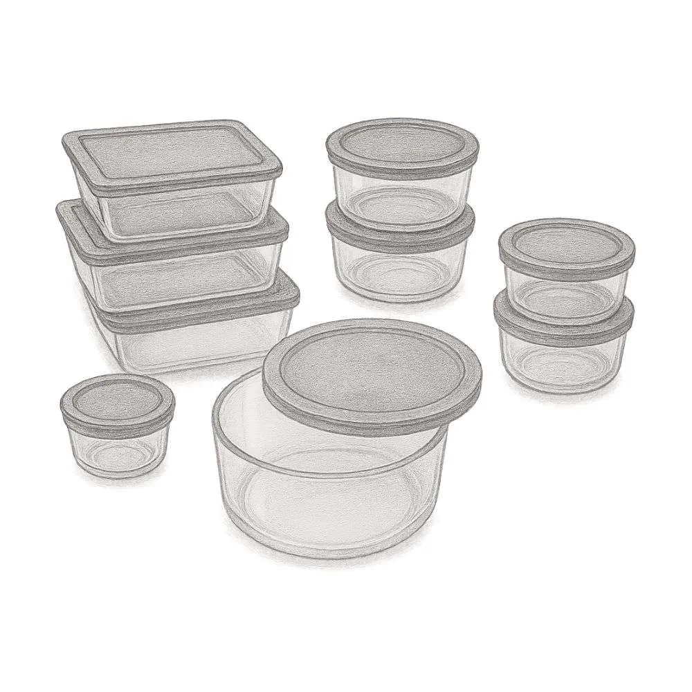 Pyrex Simply Store® Glass Food Storage Container Set with Lids (Set of 18 pieces)