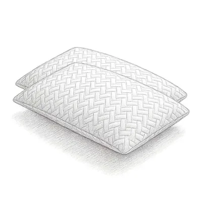 Rest Haven Shredded Memory Foam Bed Pillows (1 Set of 2 Pieces)