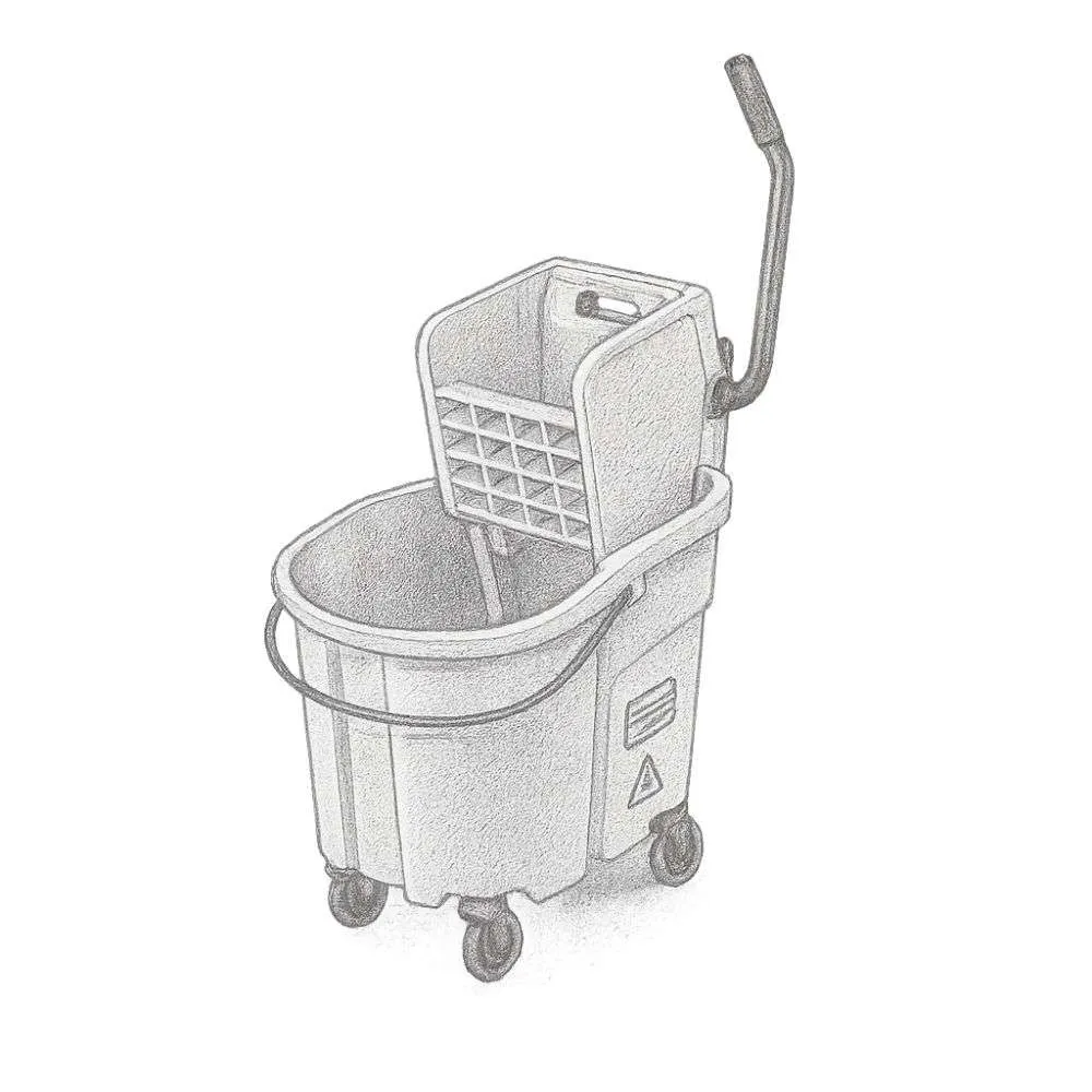 Rubbermaid WaveBrake Side-Press Mop Bucket and Wringer Combo (35 qt)