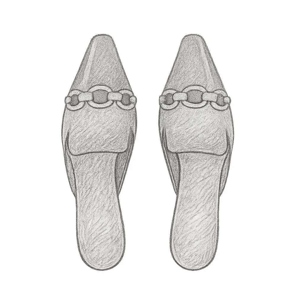 Saint Laurent Blade Slingback in Patent Leather Flats