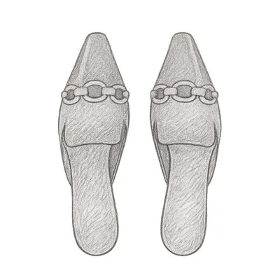 Saint Laurent Blade Slingback in Patent Leather Flats
