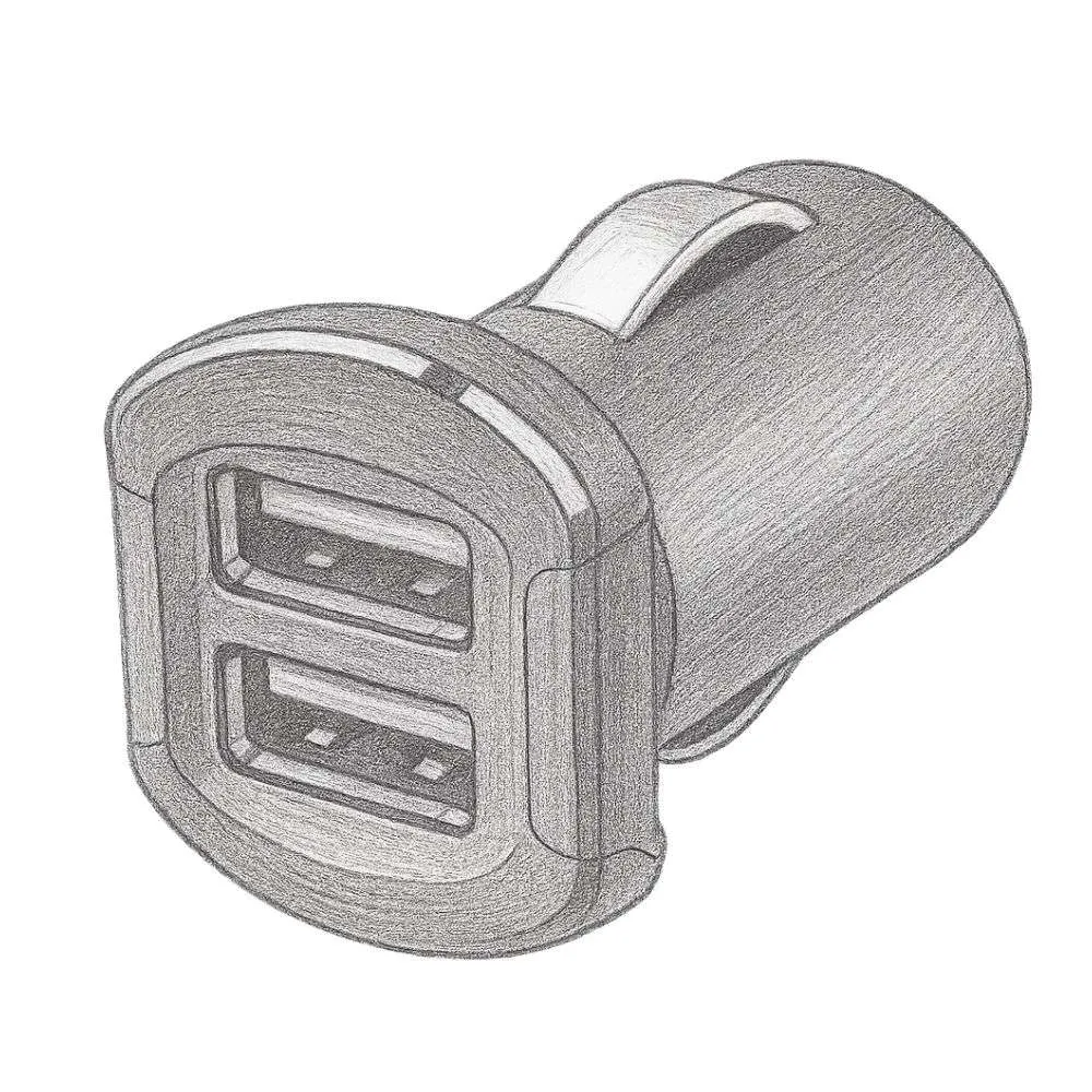 Scosche ReVolt™ 12W Dual USB Car Charger with Glow Ports (2 Ports)