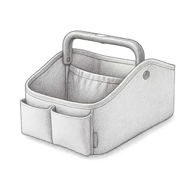 Skip Hop Nursery Style Light-Up Diaper Caddy