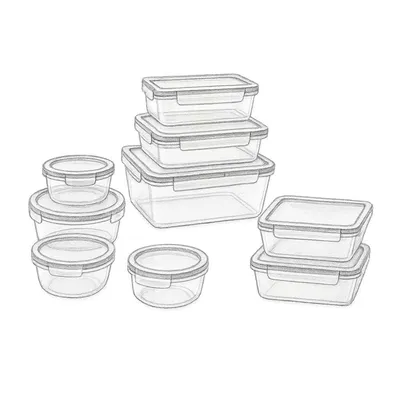Snapware Total Solution® Plastic Food Storage Containers (Set of 20 pieces)