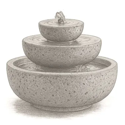 Soothing Company M-Series Platia Cast Stone Tabletop Garden Fountain