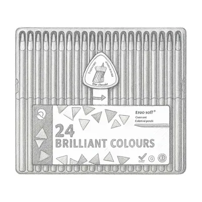 STAEDTLER Ergosoft Colored Pencils in Stand-up Easel Case (Pack of 24)