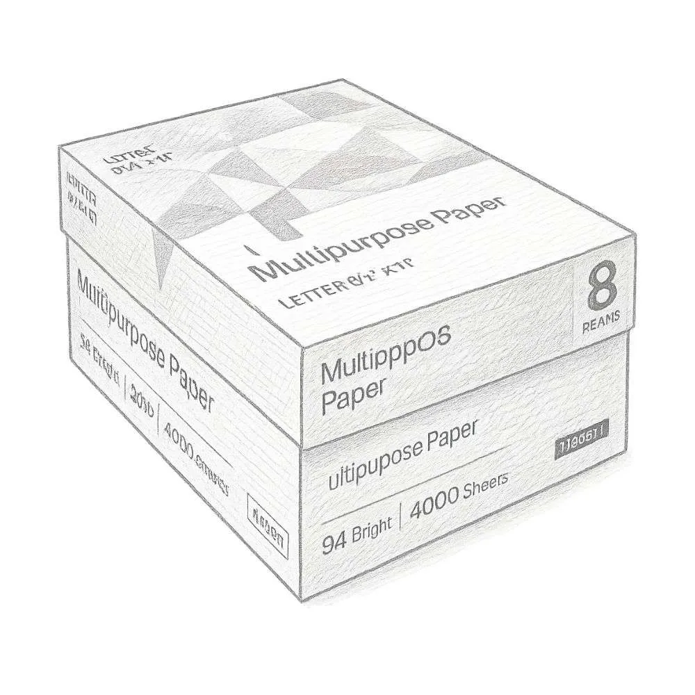 Staples Multiuse Copy Paper (Case of 8 Reams, 8.5" x 11")